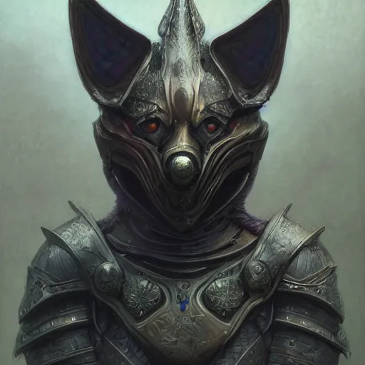 Image similar to daedric armor, realistic anthropomorphic shiba inu, daedric armor, stuning 3 d render, masterpiece, glowing aura, by donato giancola and greg rutkowski and wayne barlow and zdzisław beksinski, realistic face