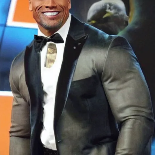 Image similar to dwayne johnson mixed with kevin hart