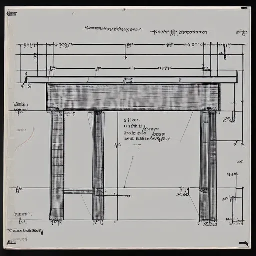 Image similar to blueprint for a ikea table, technical drawing with annotations and notes in the margins in the style of an ikea manual