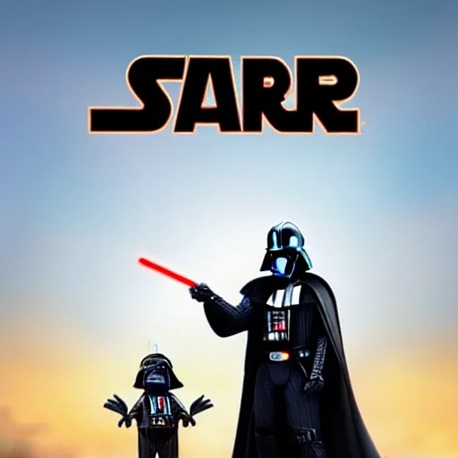 Prompt: darth vader in a pixar film