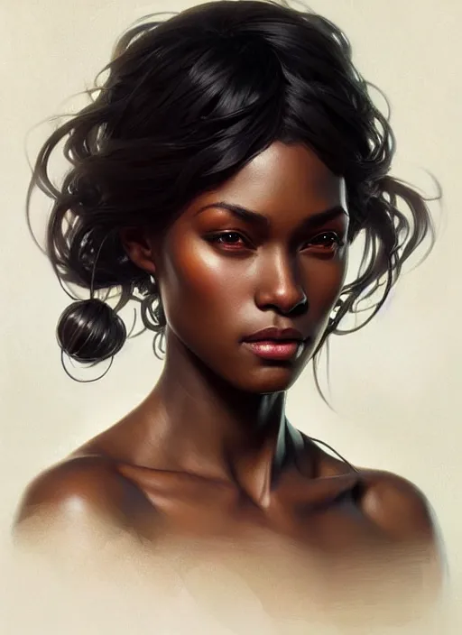 Prompt: ultra realistic illustration, handsome black women. intricate, elegant, highly detailed, digital painting, artstation, concept art, smooth, sharp focus, illustration, art by artgerm and greg rutkowski and alphonse mucha and wlop