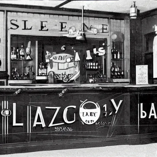 Prompt: sleazy 1920s bar