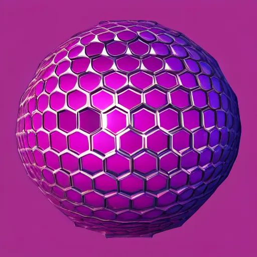 Prompt: hexacedron in the sphere, 3 d, cgi, pinkshift rader, pink elements, wallpaper style