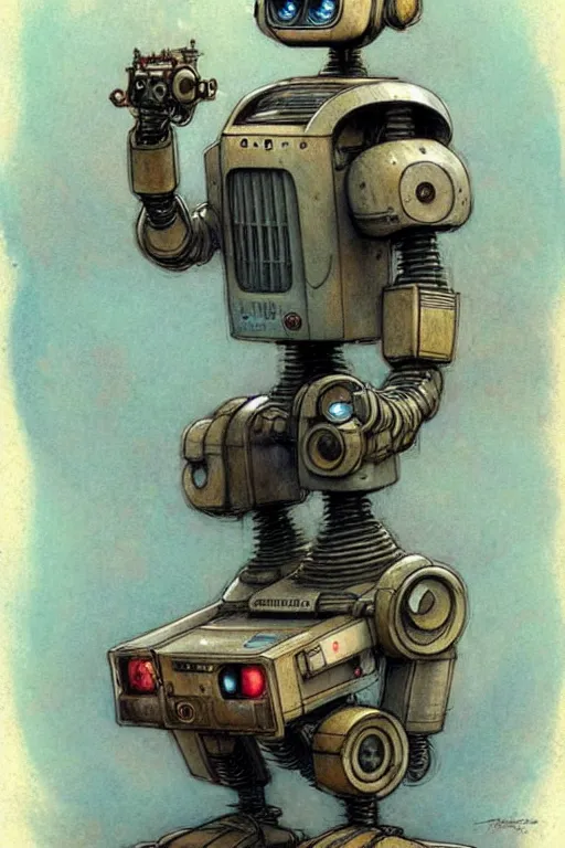 Image similar to (((((1970s robot . muted colors.))))) by Jean-Baptiste Monge !!!!!!!!!!!!!!!!!!!!!!!!!!!