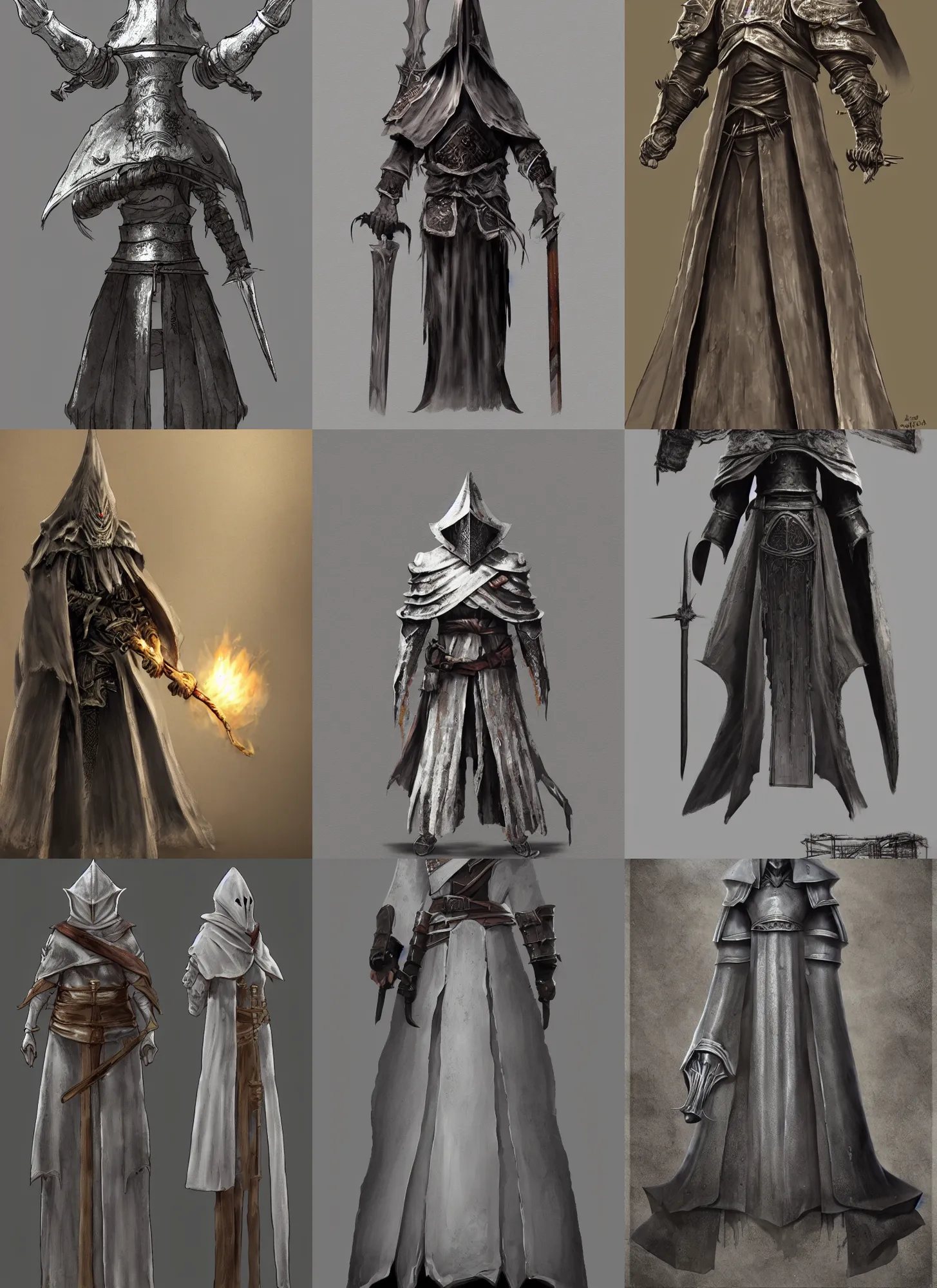 Prompt: a large capirote, concept art by miyazaki, dark souls, polycount, antipodeans, concept art, official art, polycount