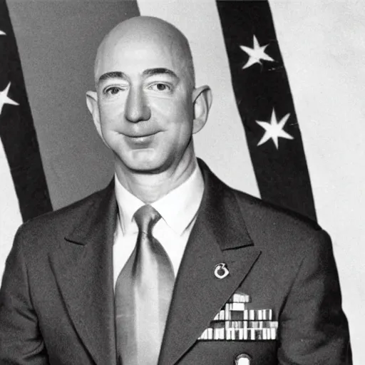 Prompt: jeff bezos as a soldier in ww 2