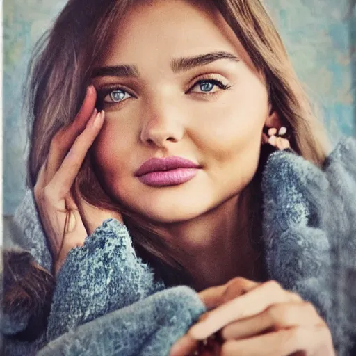 Image similar to Miranda Kerr, portrait, by Jeszika Le Vye