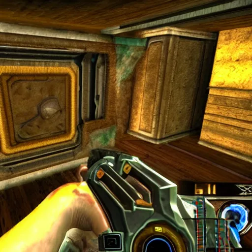 Image similar to john carmack plays quake 3 arena