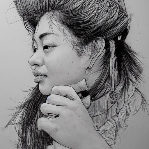 Image similar to a stunning portrait by Kim Jung GI, hyper-detailed masterpiece