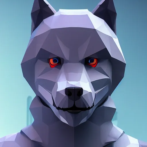 Image similar to Playstation 1 PS1 low poly foggy graphics portrait of furry anthro anthropomorphic wolf animal person fursona wearing clothes in a futuristic cyberpunk foggy city alleway. Artstation, CGSociety