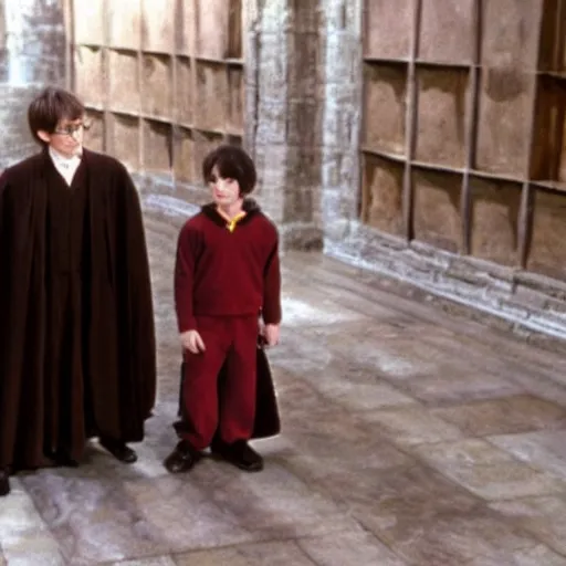 Prompt: A still from the movie Harry Potter strarring Leonard Nimoy