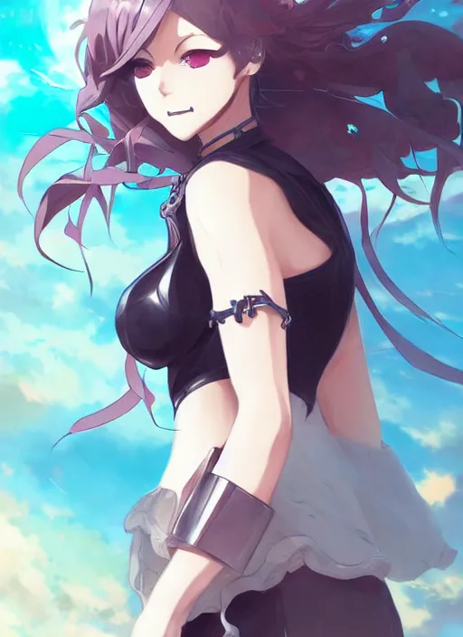 Image similar to beautiful fantasy thief girl | | anime key visual, official media, illustrated by wlop, trending on pixiv, beautiful, clean linework, extreme detail