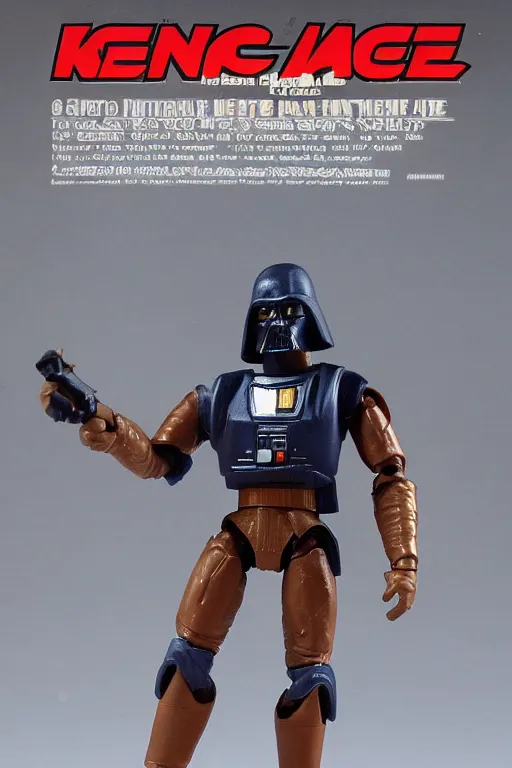 Image similar to 1 9 8 6 kenner action figure, 5 points of articulation, heroic human proportions, sci fi, 8 k resolution, high detail, front view, t - pose, star wars, gi joe, he man, warhammer 4 0 0 0
