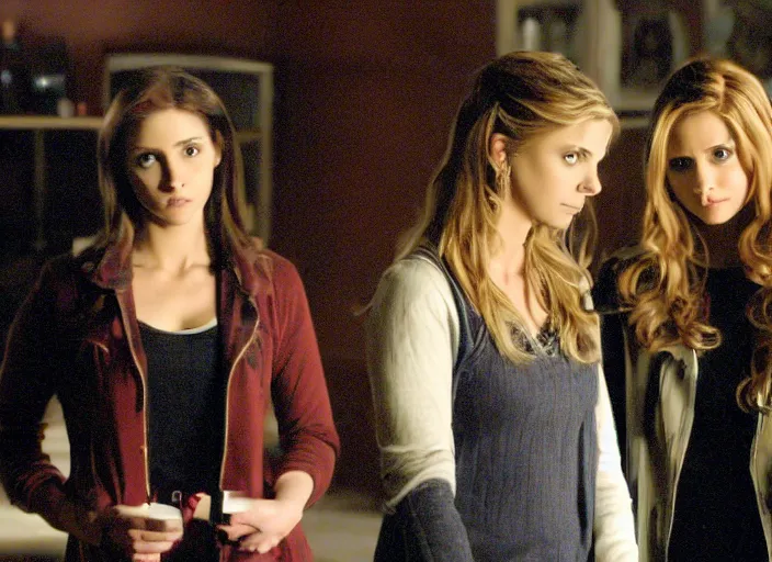 Image similar to Scene from the 2007 supernatural drama television series Buffy The Vampire Slayer