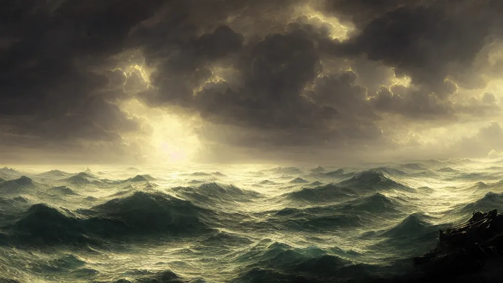 Image similar to the oceans of europa. andreas achenbach, artgerm, mikko lagerstedt, zack snyder 3 8 4 0 x 2 1 6 0