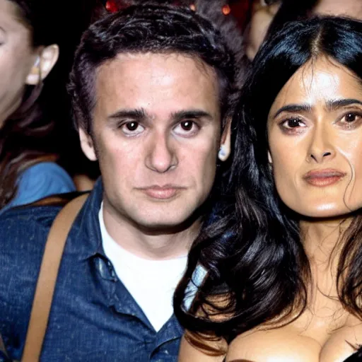 Image similar to alien eating inside of salma hayek