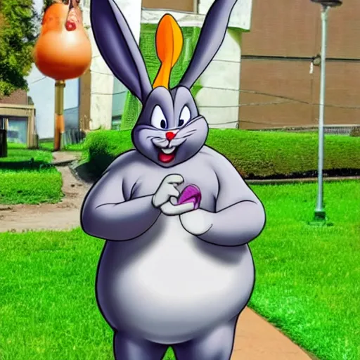 Image similar to big chungus bugs bunny in real life