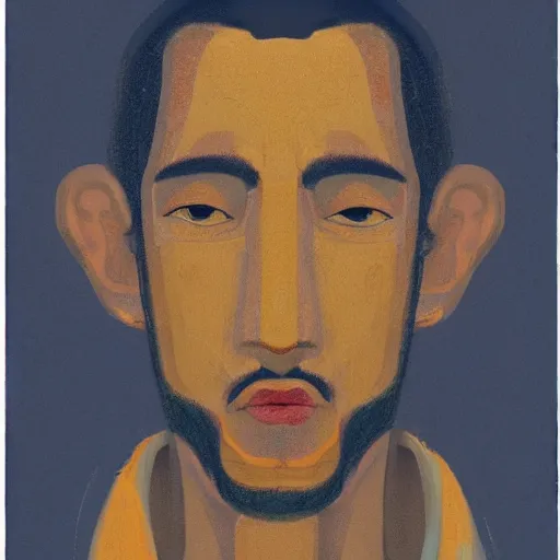 Image similar to portait of a monk, in the style of Ben Bauchau, artstation