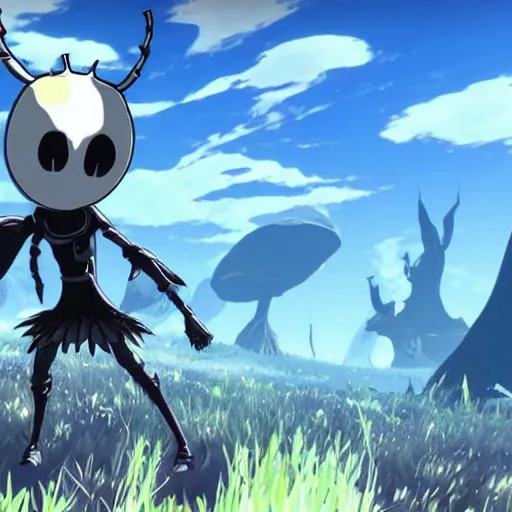Image similar to hollow knight in breath of the wild