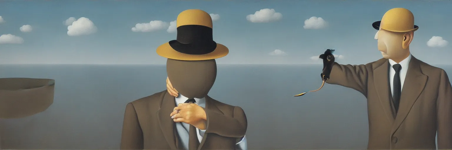 Image similar to mouse oil painting magritte