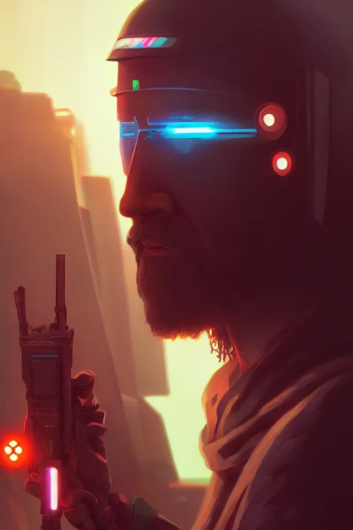 Image similar to « a portrait of a cyberpunk jesus, a character portrait by paul kelpe, reddit contest winner, sots art, ilya kuvshinov, 2 d game art, parallax »