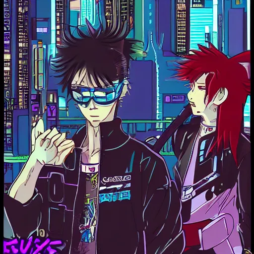 Image similar to cyberpunk cat, 9 0 s japan anime style