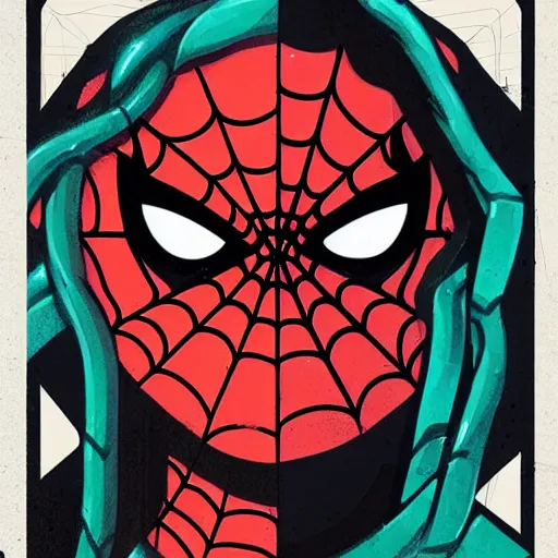 Image similar to Spiderman profile picture by Sachin Teng, asymmetrical, Organic Painting , Matte Painting, geometric shapes, hard edges, graffiti, street art:2 by Sachin Teng:4