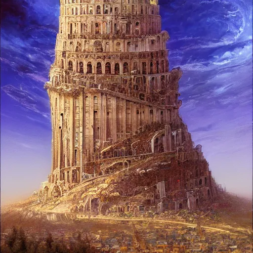 Prompt: The Tower of Babel, art by Donato Giancola, Craig Mullins, digital art, trending on artstation