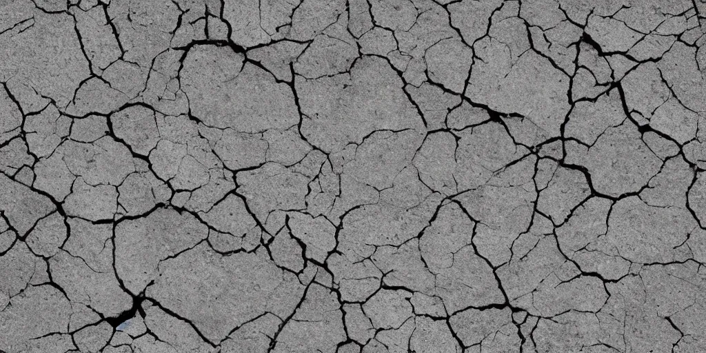 Prompt: Cracked concrete texture for video game