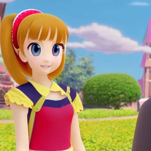 Image similar to anime girl disney pixar movie style