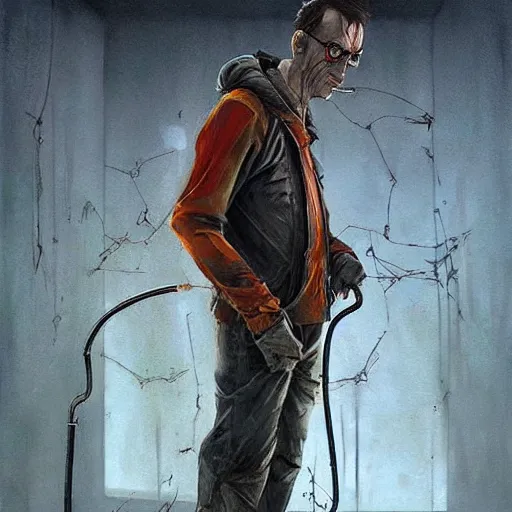 Image similar to half - life 3 concept art painting by esao andrews