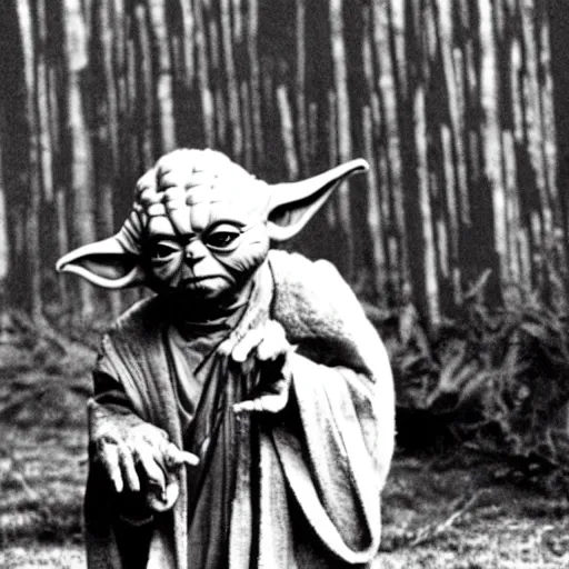 Image similar to yoda performing at woodstock