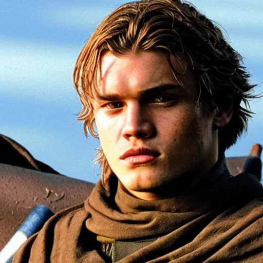 Image similar to Anakin Skywalker in Mad Max