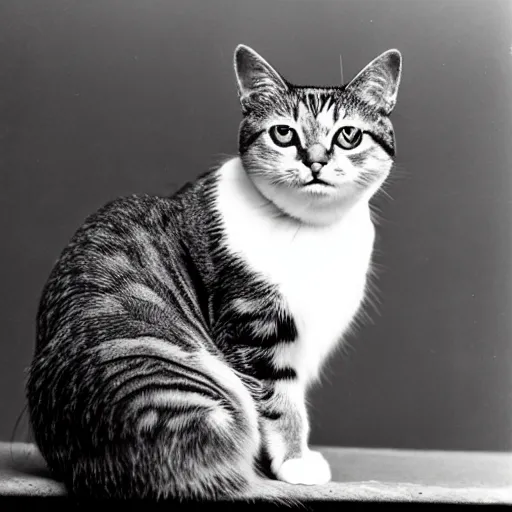 Prompt: vintage photography of a cat