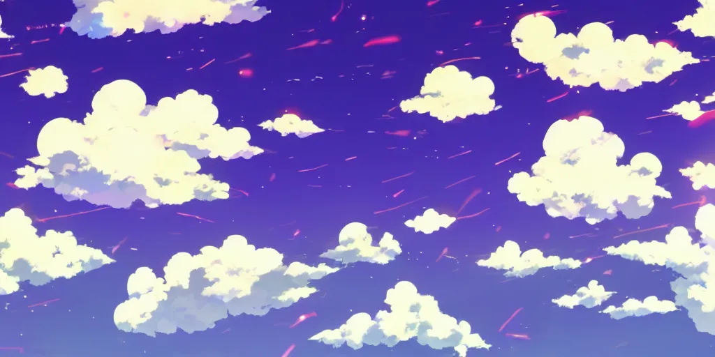 Image similar to A background for an anime-themed social media profile sky bright clouds bloom effect from Skyrim blender studio ghibli clouds