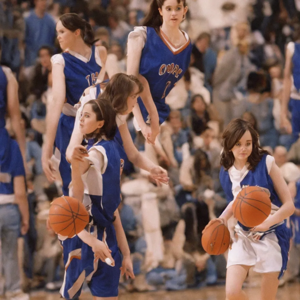 Prompt: rory gilmore playing basketball, photorealistic, hd