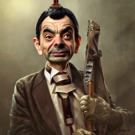 Prompt: mr bean warhammer digital art, by takehiko inoue and kim jung gi and hiroya oku by thomas kinkade 3 d high definition, trending on artstation, photorealistic, high resolution, 8 k, octane, hyper detailed, trending on deviantart insane details, intricate, elite, ornate, elegant trend, unreal engine