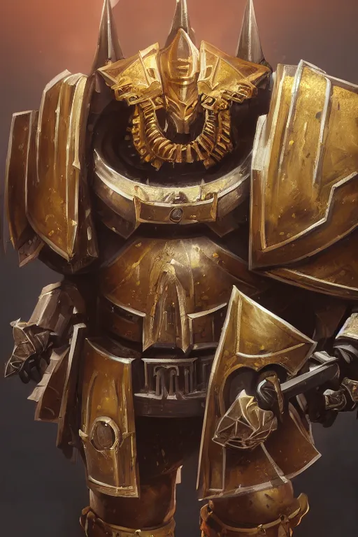 Image similar to armor portrait heros warhammer 4 0 k horus heresy fanart - the primarchs emperor by johannes helgeson animated with vfx concept artist & illustrator global illumination ray tracing hdr fanart arstation zbrush central hardmesh 8 k octane renderer comics stylized