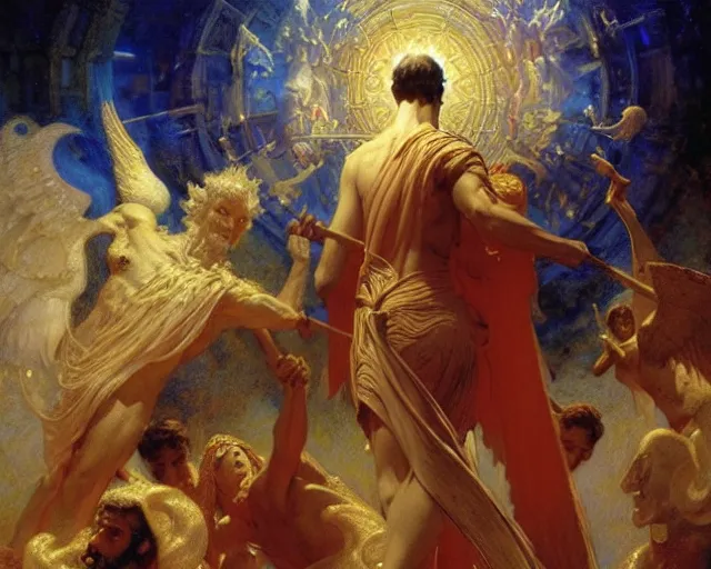 Image similar to the nine spheres of heaven from dante's divine comedy. highly detailed painting by gaston bussiere, craig mullins, j. c. leyendecker 8 k