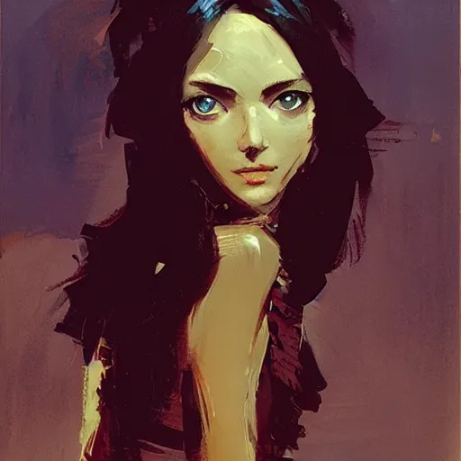 Image similar to alita, intricate, elegant, highly detailed, greg manchess, mucha, liepke, ruan jia, jeffrey catherine jones, ridley scott