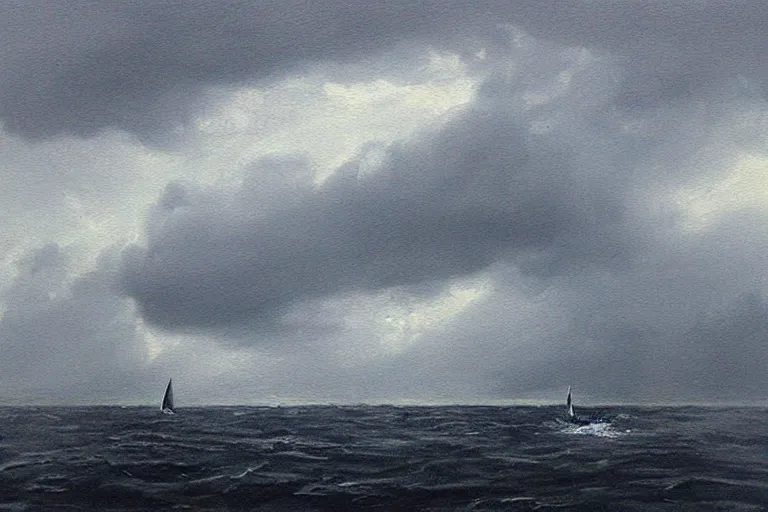 Image similar to sailing off into the storm