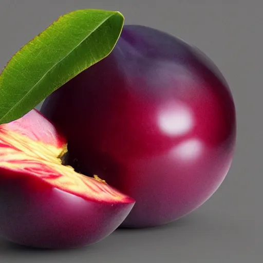 Prompt: upclose, intricate hyper detailed ultra sharp plum on a table, plum shaped as face of jeff goldblum, material is!!! plum!!!, sentient fruit, sharp focus, global illumination, radiant light, alexandre ferra, irakli nadar, octane render, unreal engine, 4 k, ultra hd,