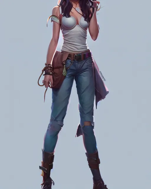 Prompt: full body character concept art of jamie chung | | distinct - fine, key visual, realistic shaded perfect face, fine details by stanley artgerm lau, wlop, rossdraws, james jean, andrei riabovitchev, marc simonetti, sakimichan, and jakub rebelka, trending on artstation