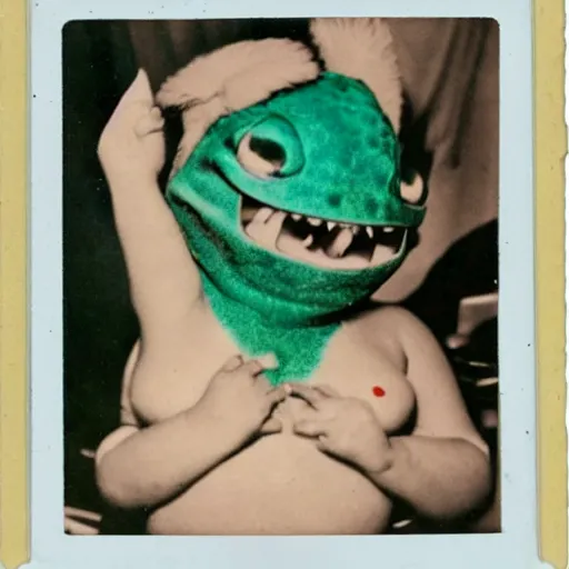 Image similar to 1 9 5 0 s polaroid picture of venusaur