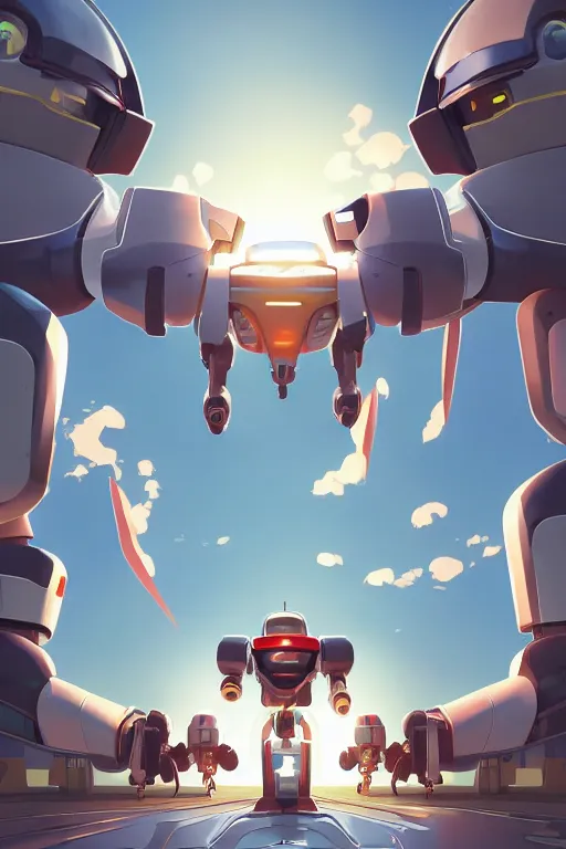 Image similar to metabots medabots medarotto medarot robot minimalist comics, behance hd by jesper ejsing, by rhads, makoto shinkai and lois van baarle, ilya kuvshinov, rossdraws global illumination ray tracing hdr radiating a glowing aura