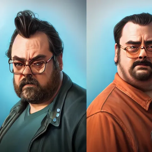 Image similar to ricky from trailer park boys, intricate, highly detailed, digital painting, trending on artstation, concept art, smooth, sharp focus, illustration, unreal engine 5, 8 k, art by artgerm and greg rutkowski and alphonse mucha