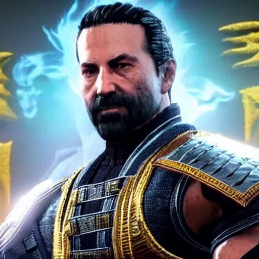 Prompt: full body screenshot of Santiago Abascal as a 3D character in Mortal Kombat 11