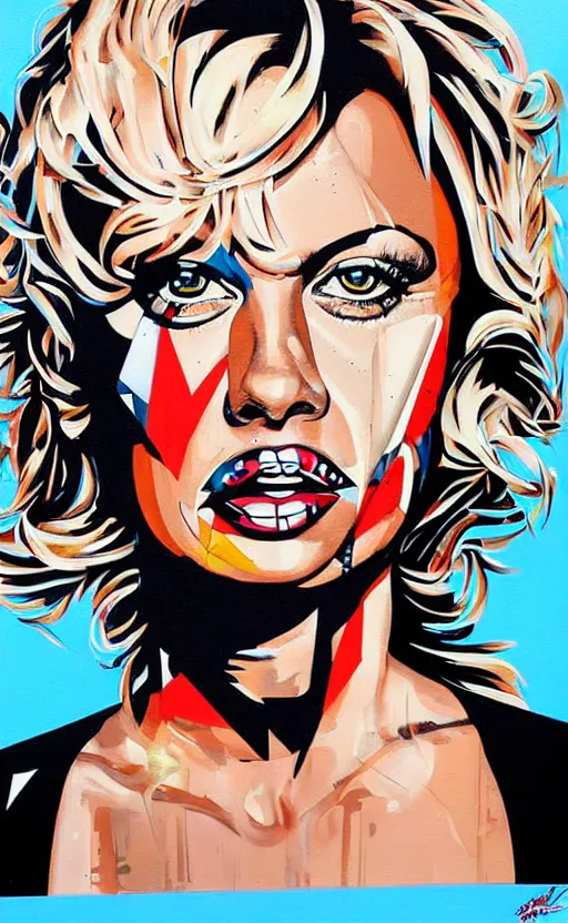 Image similar to a portrait of pamela anderson ( bay watch ), by sandra chevrier