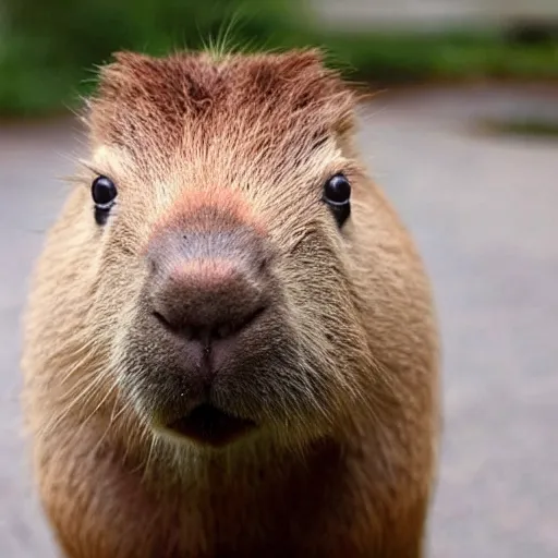 Prompt: a capybara that looks like Bernie Sanders