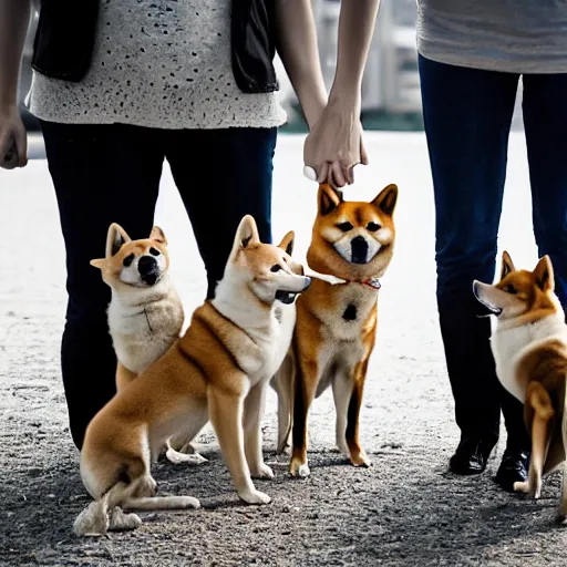 Image similar to shiba inu holding club in hands, ( eos 5 ds r, iso 1 0 0, f / 8, 1 / 1 2 5, 8 4 mm, postprocessed, sharp )